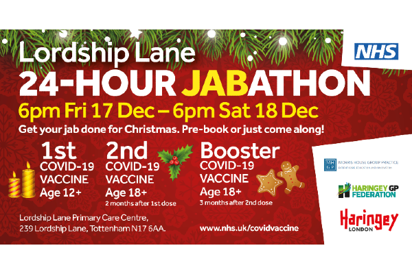 24-hour 'jab-a-thon' at Haringey vaccine clinic