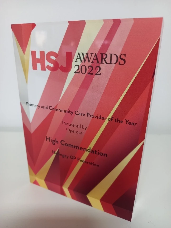 Image of the Highly Commended Primary Community Care Provider Of The Year Certificate